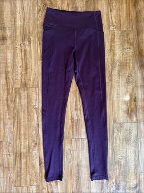 Victoria's Secret Purple Burgundy High Waist Pocket Leggings Size 6